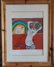 Corneille 1977: "Femme et oiseau"