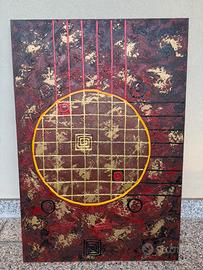 Quadro dipinto a mano con pittura in rilievo