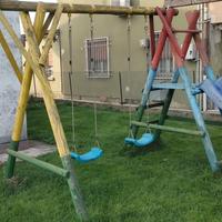 ALTALENA BAMBINI SCIVOLO GIOCO GIARDINO LEGNO