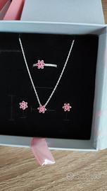 Set Gioielli Pandora "Fiore Luminoso Rosa" Nuovo