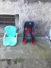 seggiolino bici e alzatina sedia