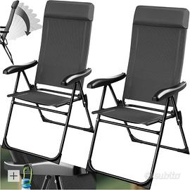 Sedie da Campeggio Pieghevoli in Alluminio, Schien