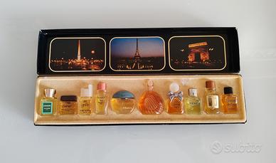 cofanetto 10 miniature profumi francesi vintage 
