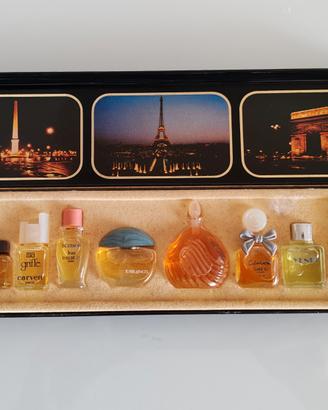 cofanetto 10 miniature profumi francesi vintage 