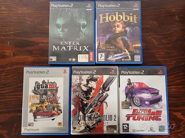 Lotto di 5 videogames DVD Playstation 2 vintage