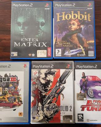 Lotto di 5 videogames DVD Playstation 2 vintage