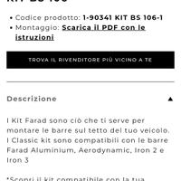 Farad barre e kit  fissaggio audi A3 
