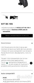 Farad barre e kit  fissaggio audi A3 