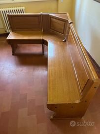 Panca angolare in legno per cucina