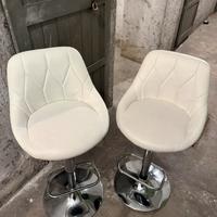 Set 2 Sgabelli alti bianchi