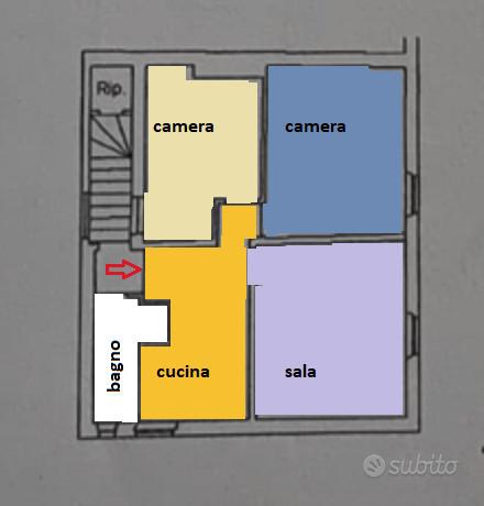 Sovicille (SI) trilocale ristrutturato