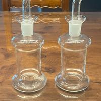 Coppia di oliere vetro soffiato