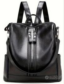 Zaino donna, in pelle PU, capiente, nuovo.