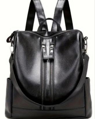 Zaino donna, in pelle PU, capiente, nuovo.
