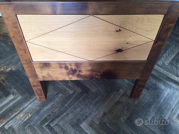 Testiera in legno massello bicolore