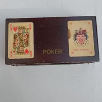 Scatola Poker vintage in legno