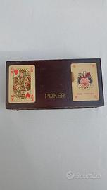Scatola Poker vintage in legno
