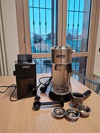 Macchina da caffè De Longhi Dedica  + Macinacaffè 