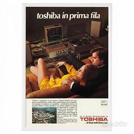 Toshiba Hi-Fi anni 70 Pubblicità quadro  Vintage 
