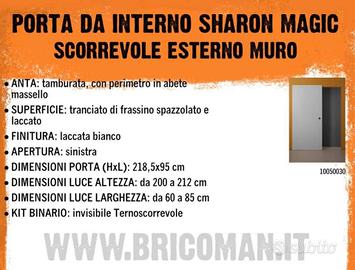 3 PORTE DA INTERNO SCORREVOLI ESTERNO MURO SHARON