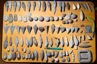 Pesca - Lotto di piombi - oltre 100 pezzi 10 kg