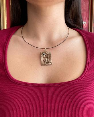 Pendente Scultura Bronzo Giallo - Cera Persa