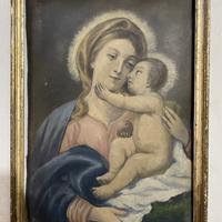 Dipinto antico Madonna con bambino