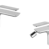 Coppia di Miscelatori per Lavabo e Bidet cromo