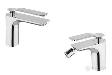 Coppia di Miscelatori per Lavabo e Bidet cromo