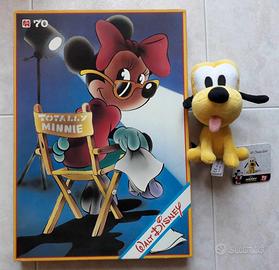 Peluche Pluto con cartellino + Puzzle Disney
