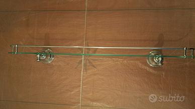 Mensola Liberty Finitura Cromo Lucido e Vetro