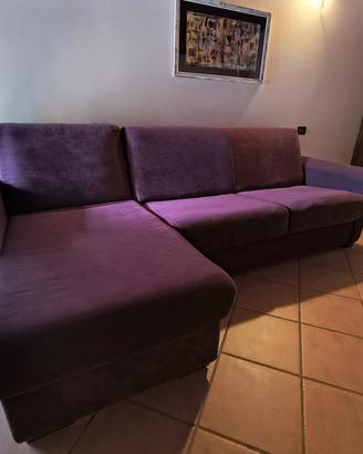 Divano letto con penisola