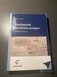 Libro Fondamenti di diritto europeo