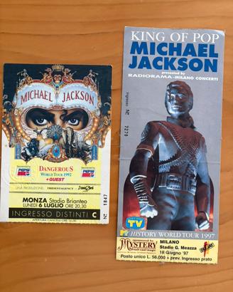 Biglietti originali Michael Jackson concerti italy