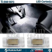 Luci LED Vano Piedi BMW Serie 5 E60 61 Luce Bianca