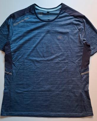 t-shirt uomo kalenji XL blu avio run dry+