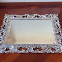 Specchio barocco in foglia d’argento