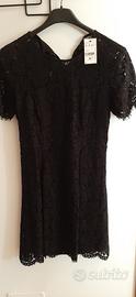 vestito nero ricamato nuovo 40 