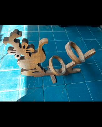 Portabottiglie in legno