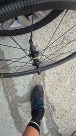 ruota posteriore mavic in carbonio per rim