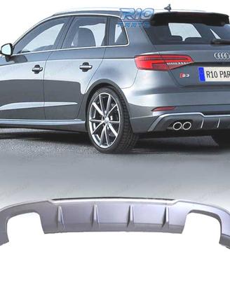 DIFFUSORE AUDI A3 HATCHBACK 17-20 LOOK S3 OO---OO