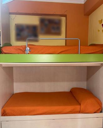 Letto a castello con terzo letto estraibile