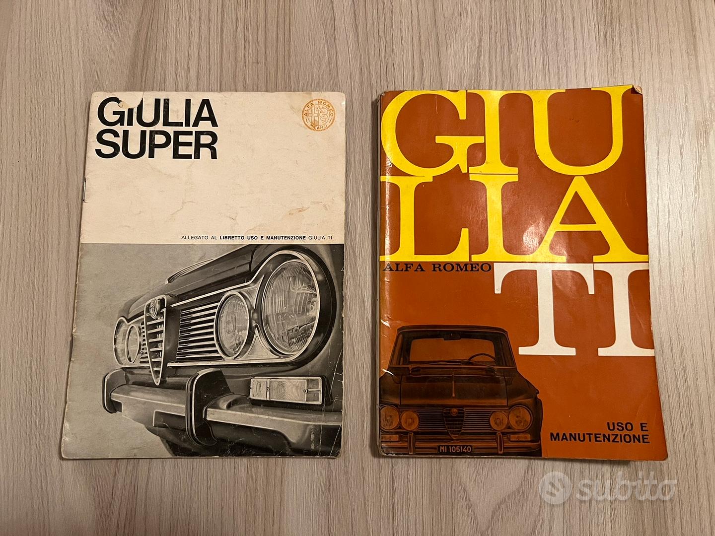Libretto Uso Manutenzione Alfa Romeo Giulia Super - Accessori Auto In  vendita a Pordenone