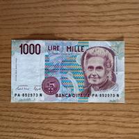 Banconota Mille 1000 Lire Montessori