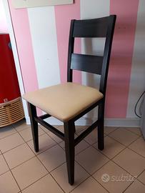 sedie in legno ed ecopelle