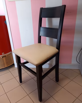 sedie in legno ed ecopelle