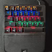 Tastiera Gaming USB, singola mano retroilluminata