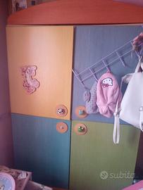 Armadio +cassettiera +scrivania foppapedretti