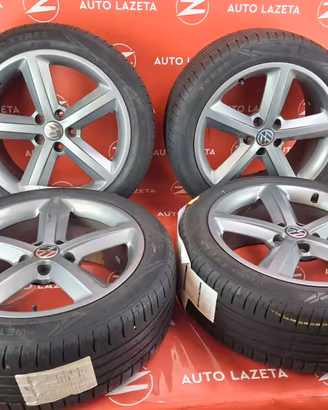 4 Cerchi in Lega R18 5x112 Originali VW + Gomme