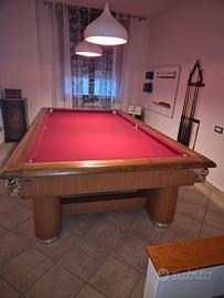 BILIARDO BOCCETTE CON TAPPETO ROSSO